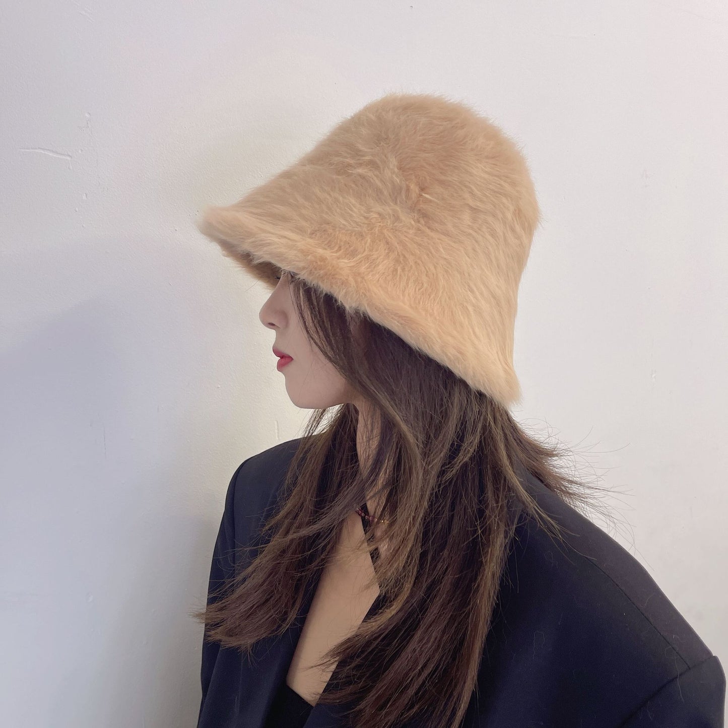 Rabbit Hair Bucket Fashionable Warm Hat