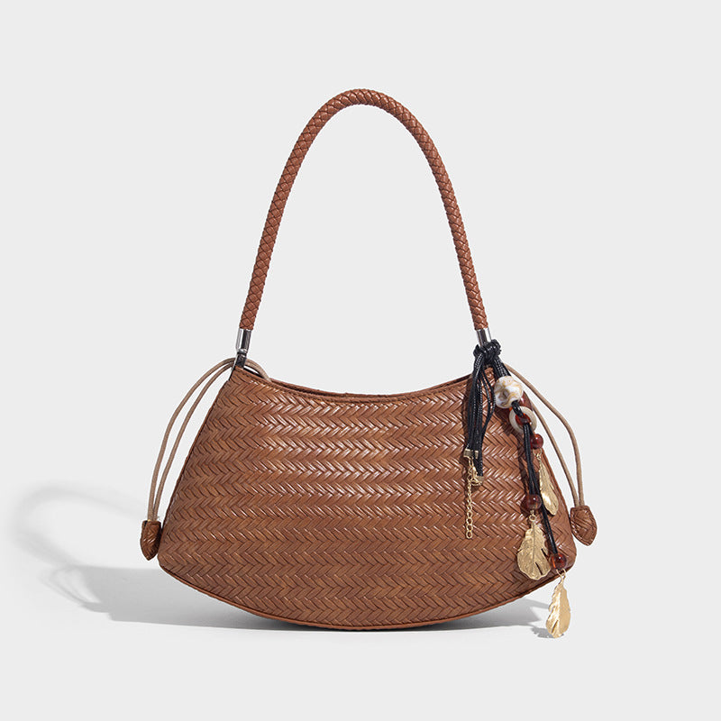 Knitted Underarm Bag Commuter Versatile Shoulder Handbag