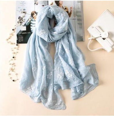 Small flower cotton scarf