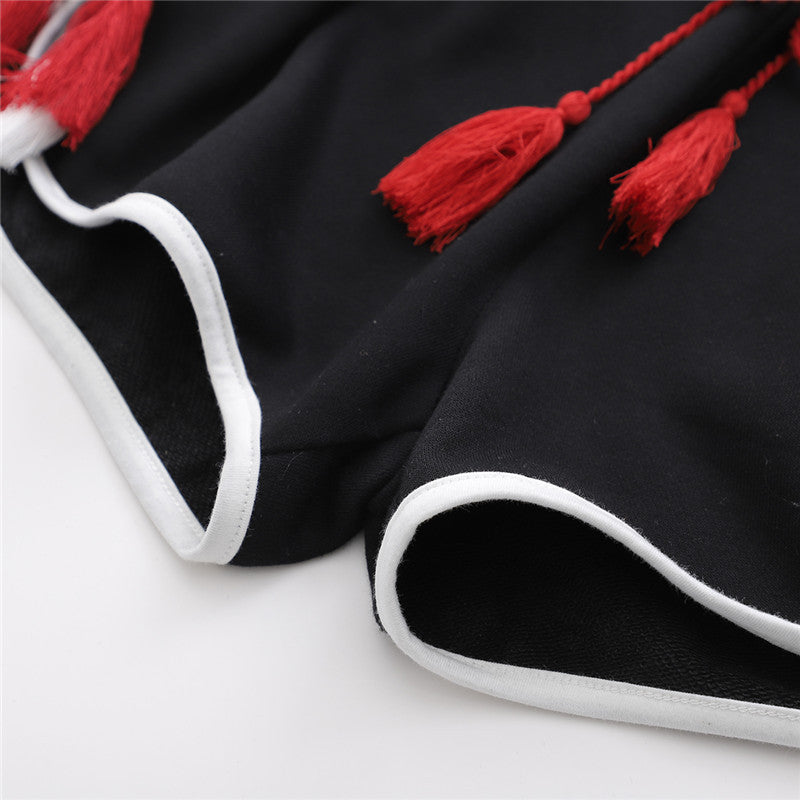 Elastic waist casual pants women's shorts all-match