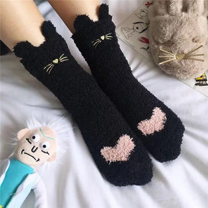 Children's middle tube socks keep warm and thick