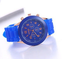 Foreign trade explosions Geneva jelly silicone watch GENEVA three-eye digital scale student quartz watch wholesale