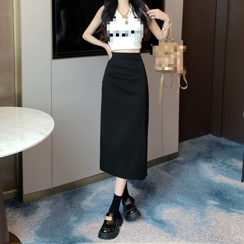 Split Skirt Women's Early Autumn Hip Skirt New High Waist Slimming