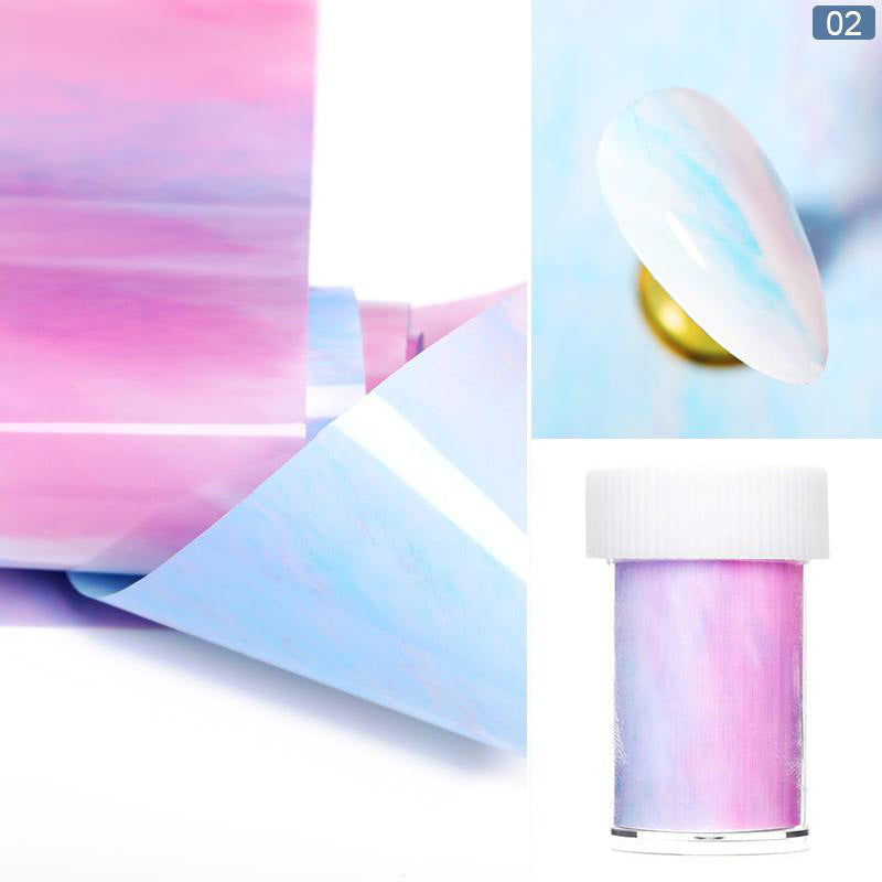 Marble Smudge Pattern Starry Nail Sticker