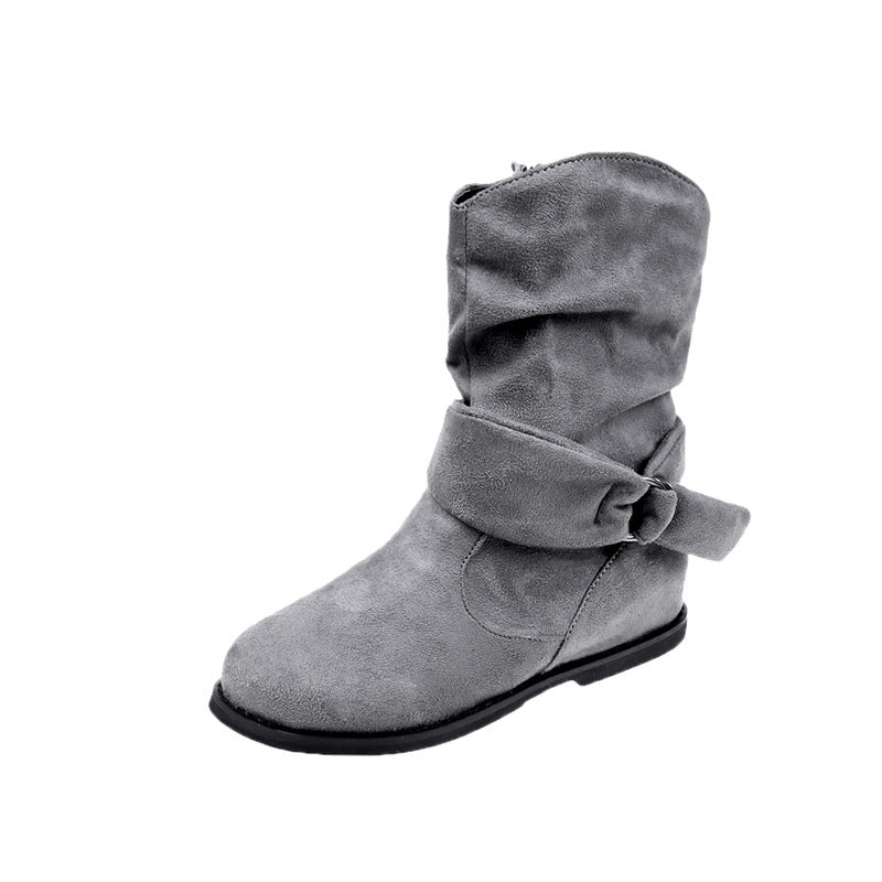 New Season European And American Round Head Suede