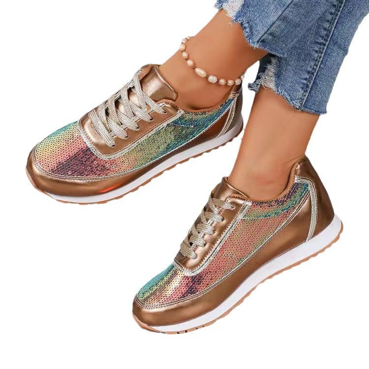 Women's Thick-soled Casual Lin Film Sneaker