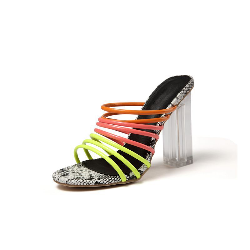 Farvede slip-on glas-sko
