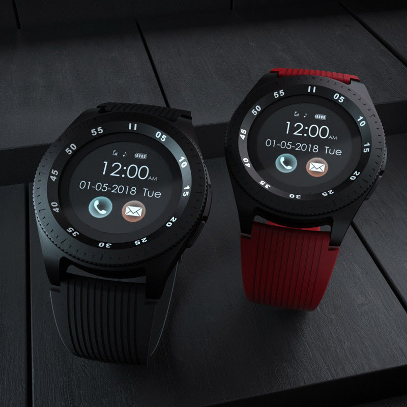 Smartwatch-telefonkort 1,3 rund skærm én knap SOS sports skridt smartwatch Bluetooth smart-armbånd