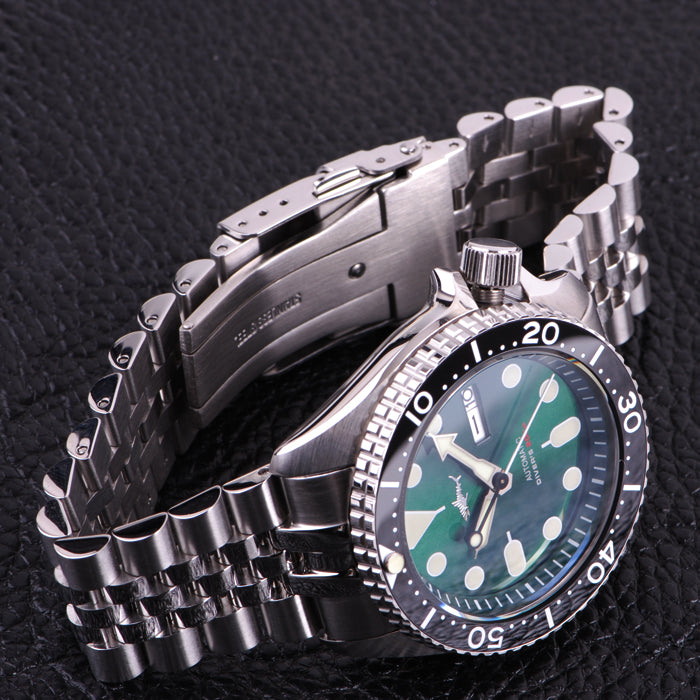 Hymeide SKX007 stainless steel solid curved watchband