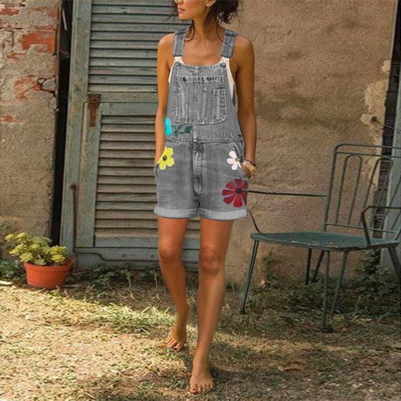 Printede Smækbukser Slim Fit Fashion Printede Shorts til Kvinder