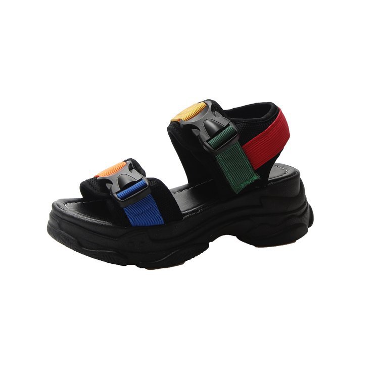 Korean Color Block Platform Platform Shoes