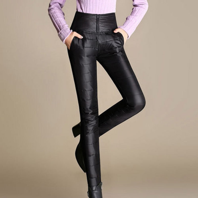 Winter plus size thick cotton trousers women wear thin pants