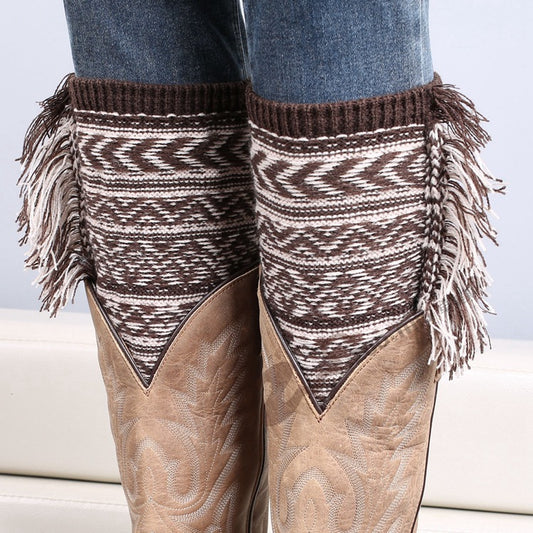 Knitted Boots For Christmas Jacquard To Keep Warm