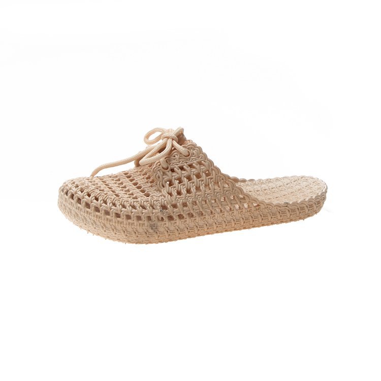 Retro seaside vacation Baotou lazy half slippers