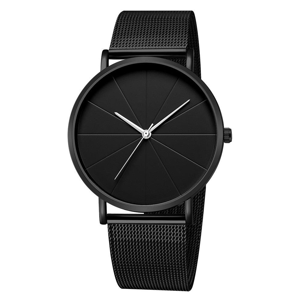 Alloy mesh belt watch
