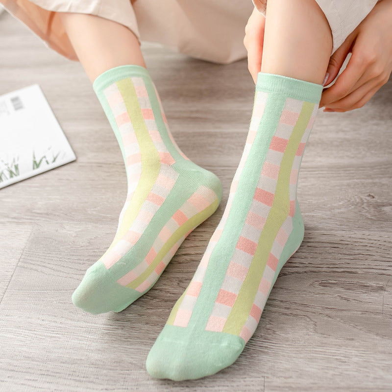 School soft color socks