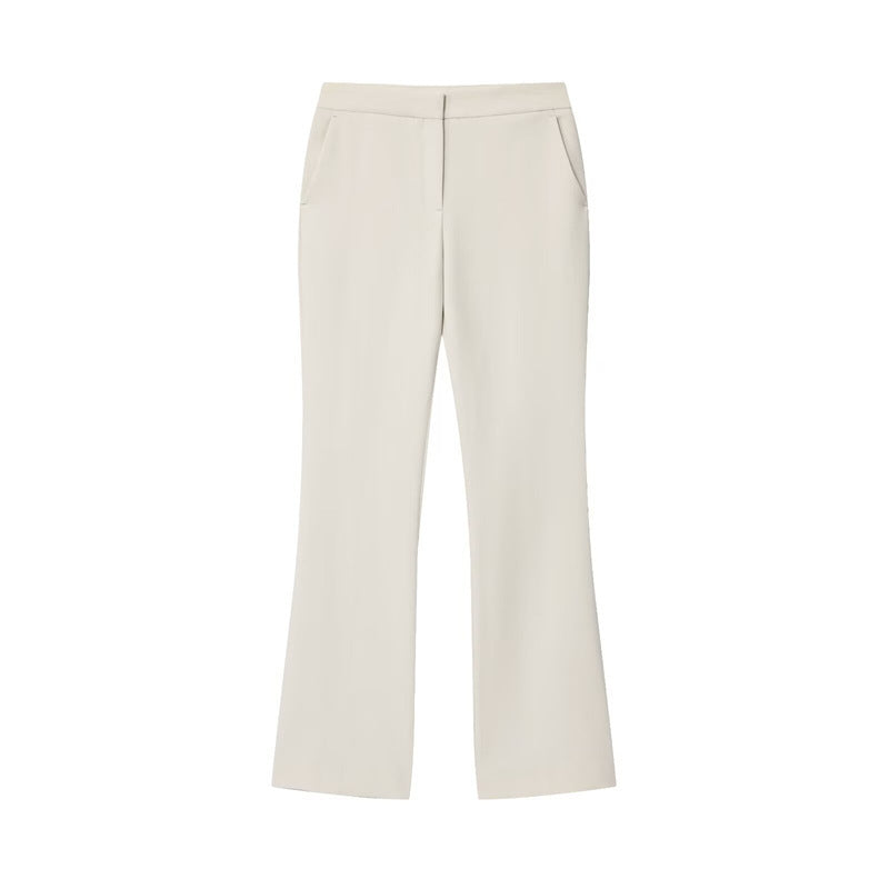 Design Long-sleeved Top Wide-leg Pants Show Elegant Outfit