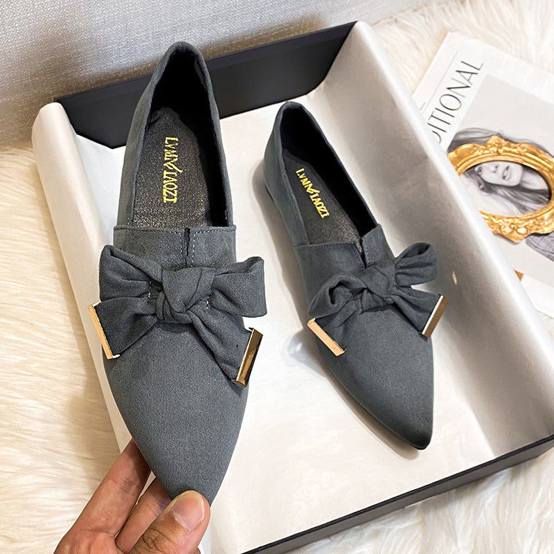 Flat Shoes Deep Mouth Soft Surface Slip-on