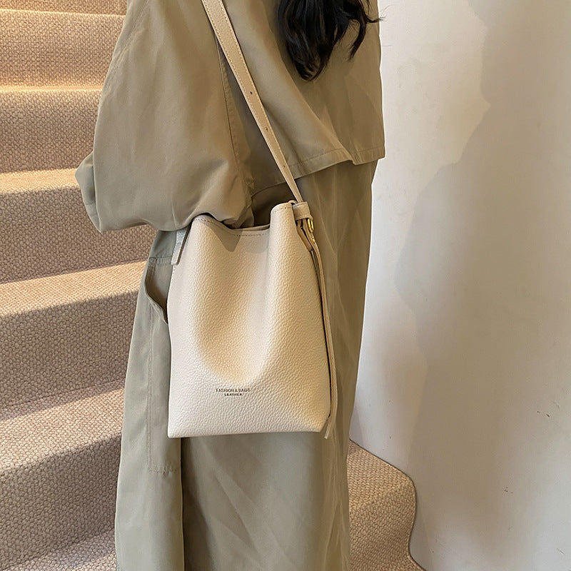 New Autumn Fashion Two-piece Soft Bucket Bag Set