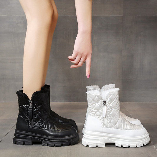 Women's Waterproof New Plus Velvet Warm Martin Short Boots