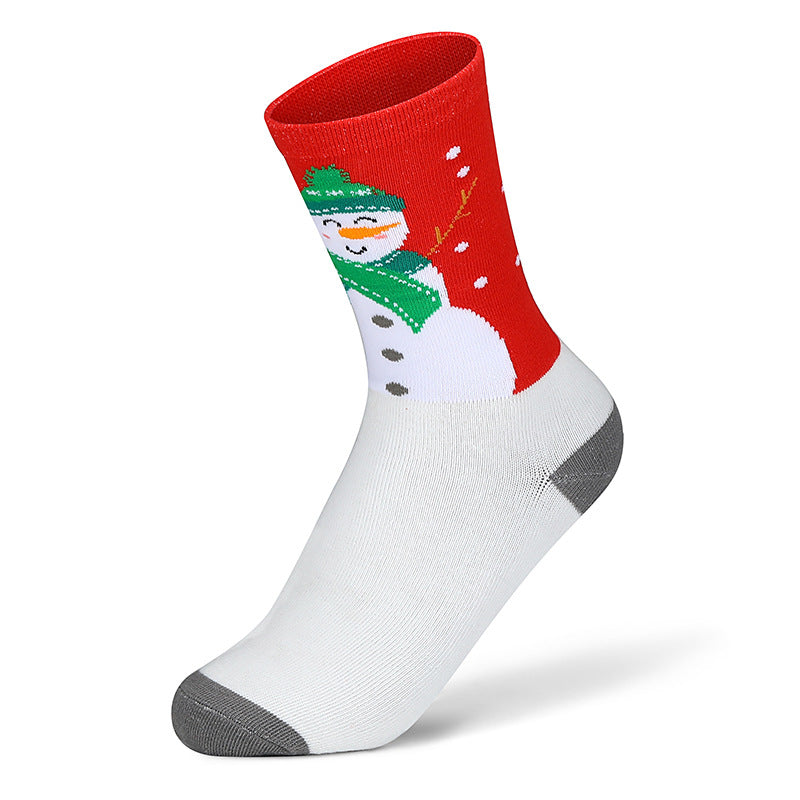 Christmas Tube  Women's Snowflake Christmas Tree Cotton Socks