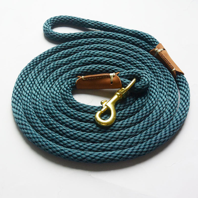 Pet leather nylon traction rope