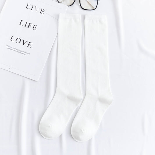 Women's color mid-tube knee socks