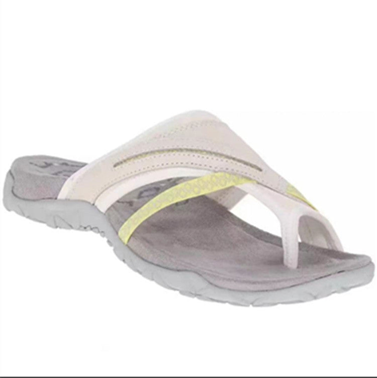 Summer Leisure Fish Mouth Slope With Cross Straps