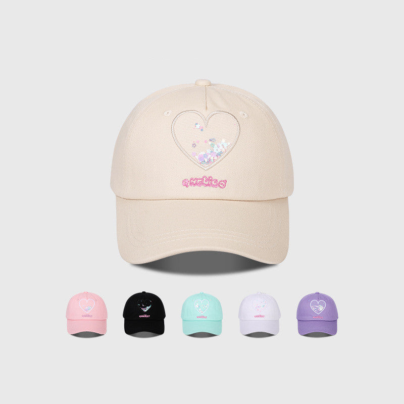 Simple And Stylish Personality Heart-shaped Floral Baseball Hat