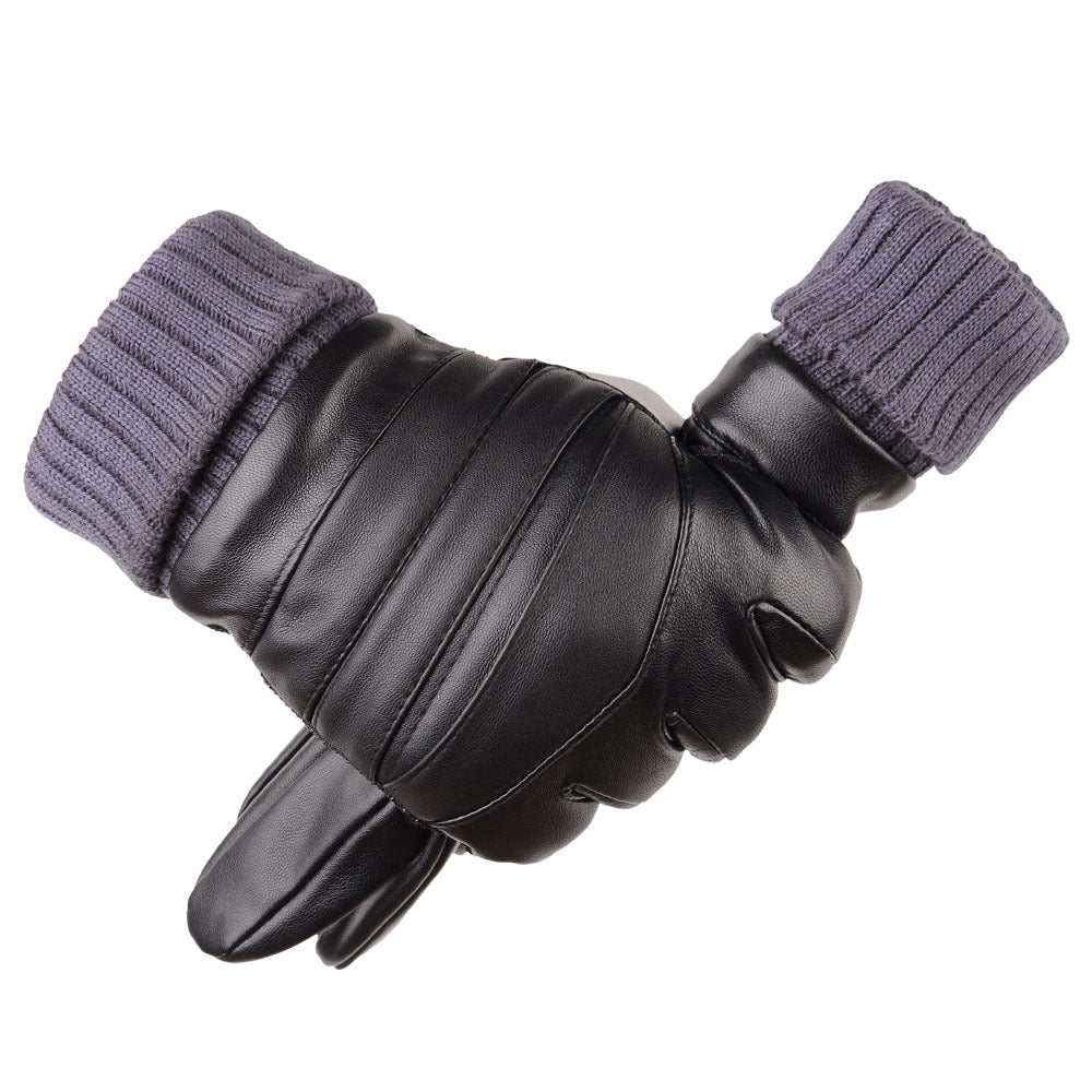 Men's touch screen gloves thickened