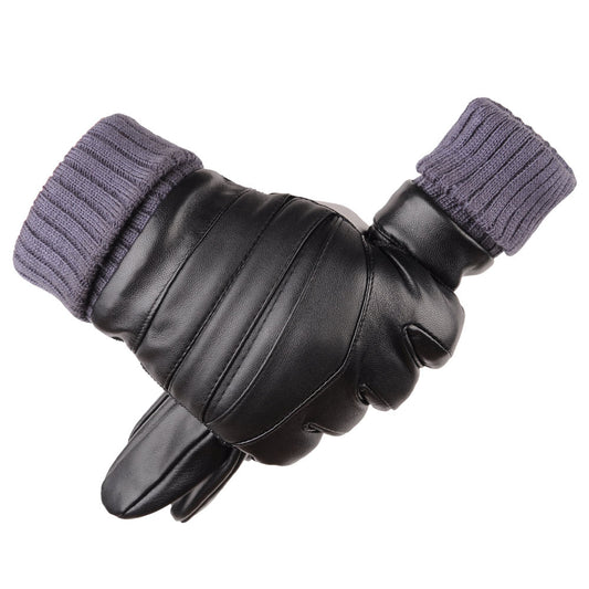 Men's touch screen gloves thickened