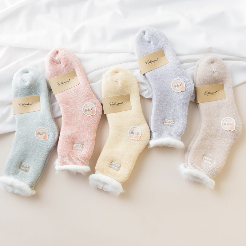 Thickened Warm Brushed Women's Tube Socks
