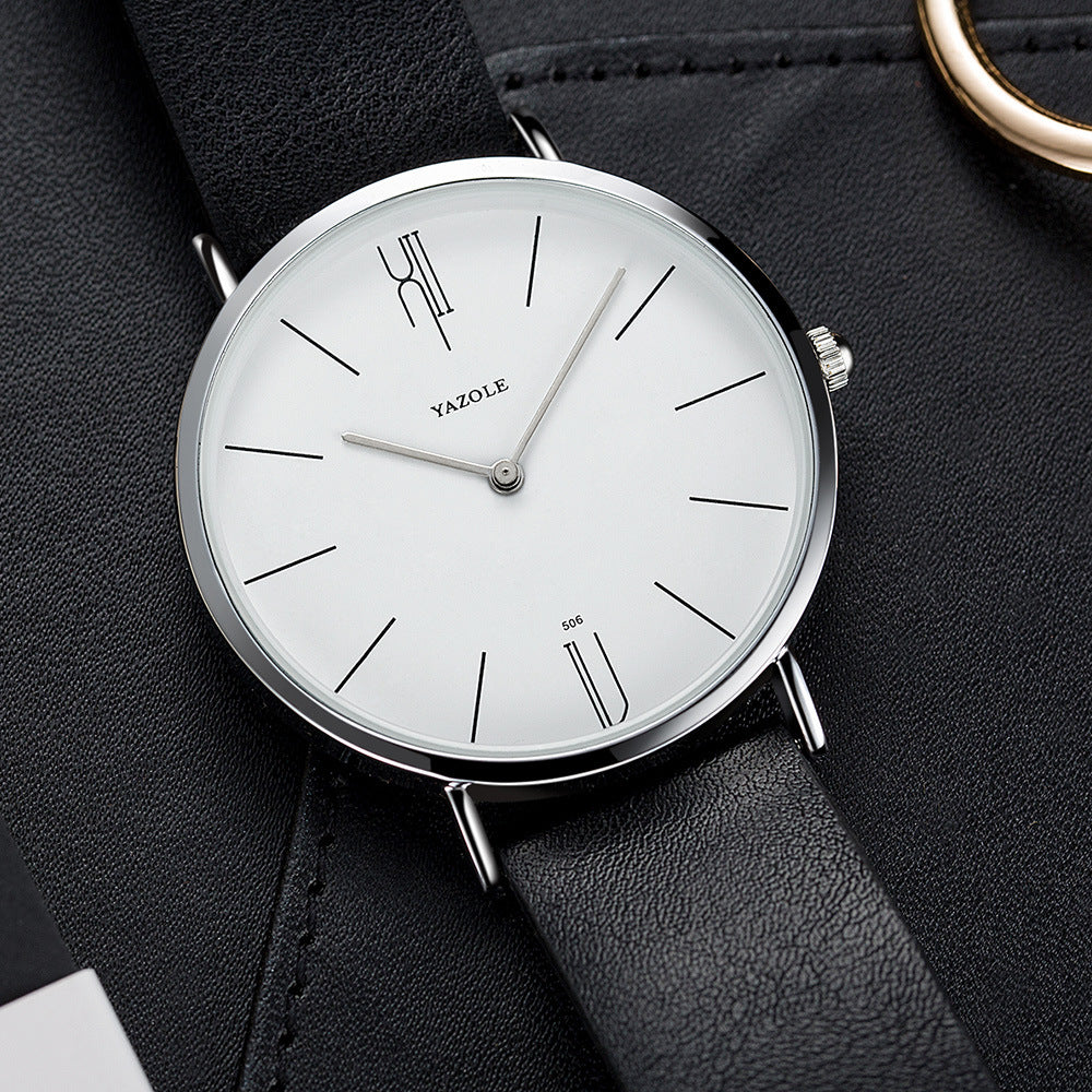 Simple men's waterproof quartz watch
