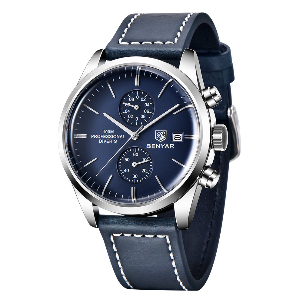 Men's Multi-functional Fashion Business Waterproof Quartz Watch