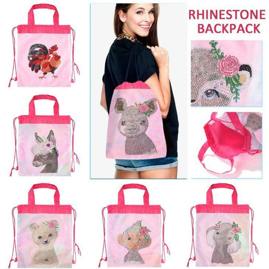 Creative Foreign Trade DIY Diamond Drawstring Back Bag Shopping