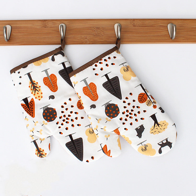 Thickened microwave oven gloves