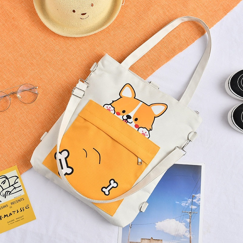Womens Oxford Cloth Tote Bag Multi-Functional For Students