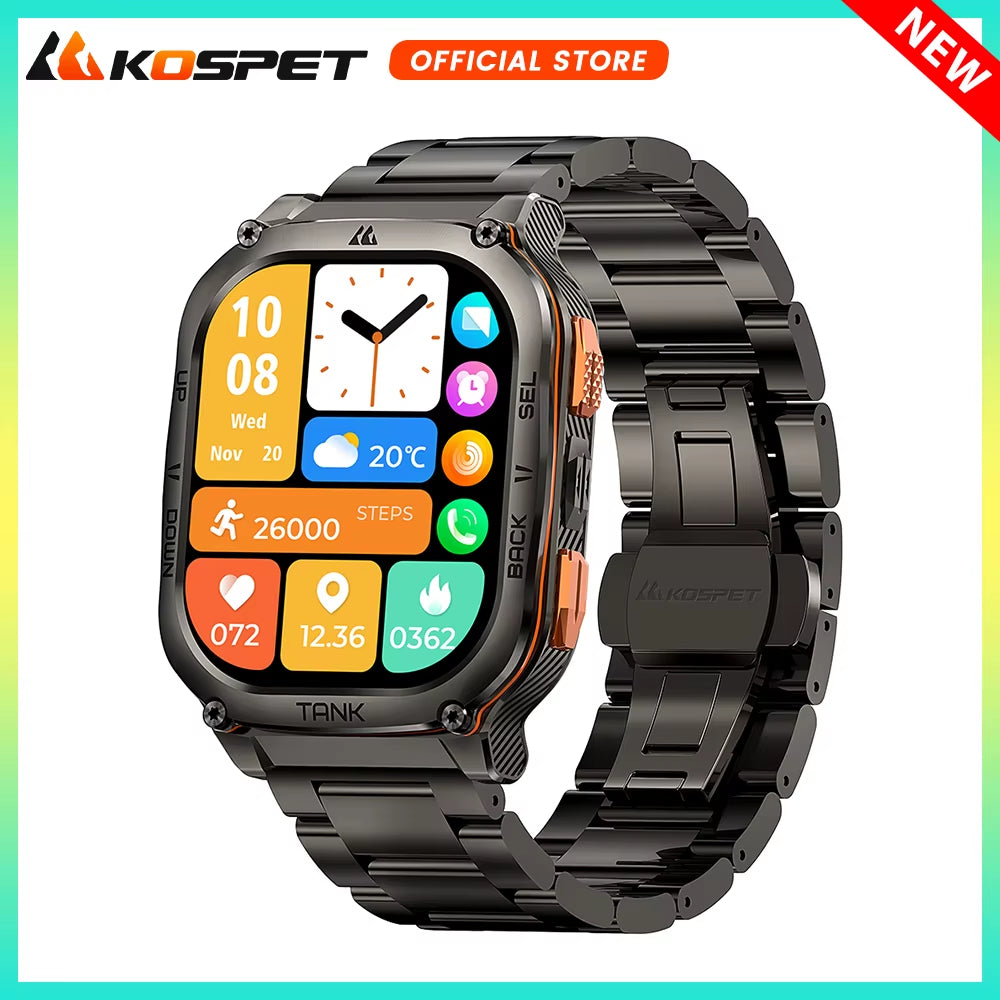 TANK M3 Ultra GPS Smart Watch for Men 480Mah 60Days Battery Compass Altimeter Barometric Bluetooth Call 5ATM Waterproof