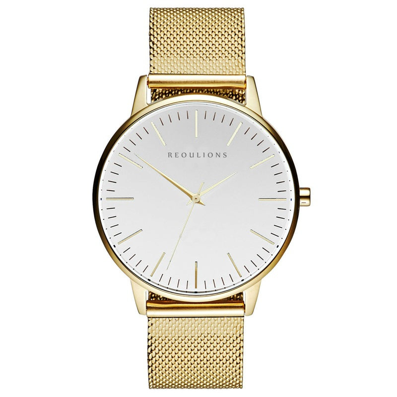 Simple mesh belt watch