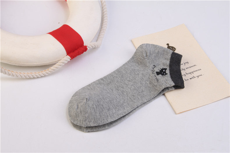 Summer CAT Warm Comfortable Cotton Girl Women's Socks Ankle Low Female