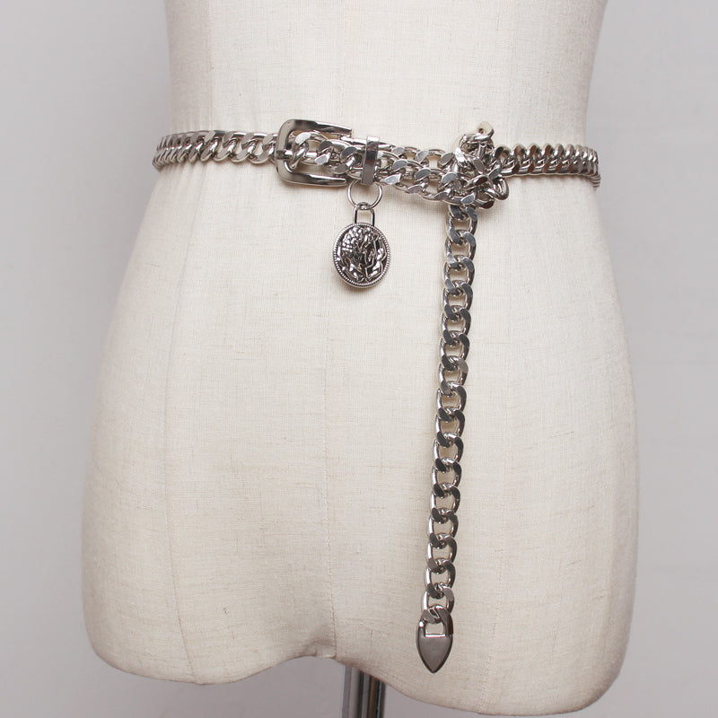 Metal chain belt