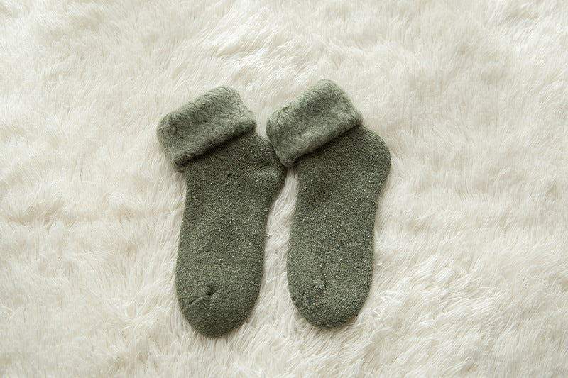 Winter Thick Wool Lined Warm Stockings