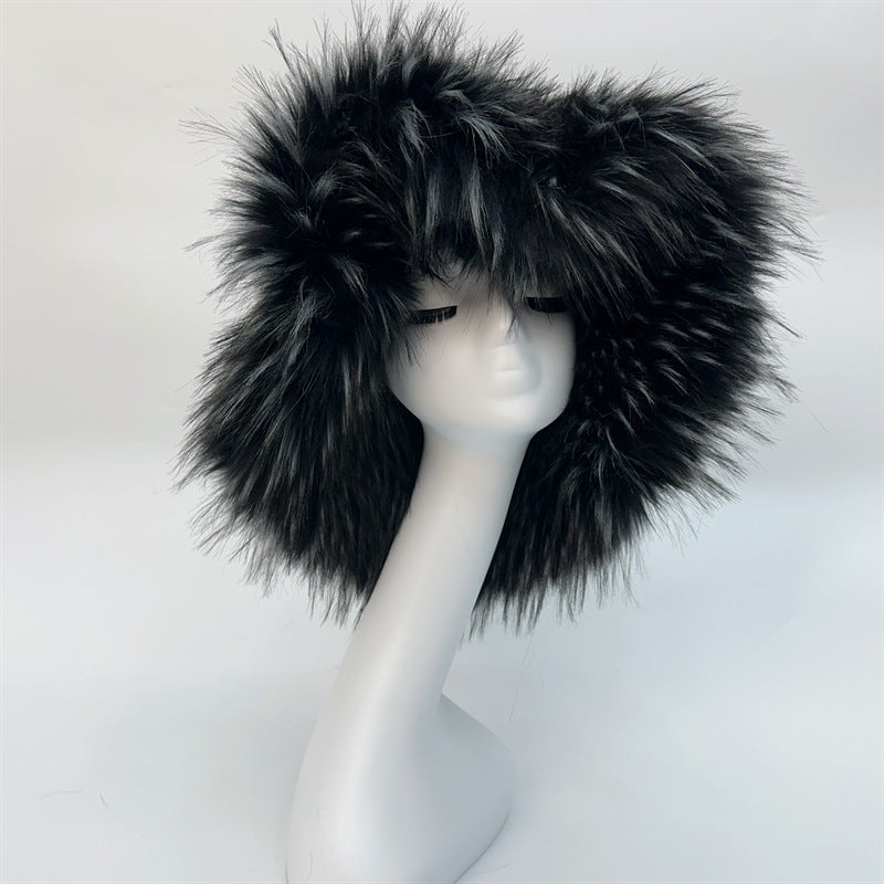 Fashionable All-match Raccoon Fur Hat
