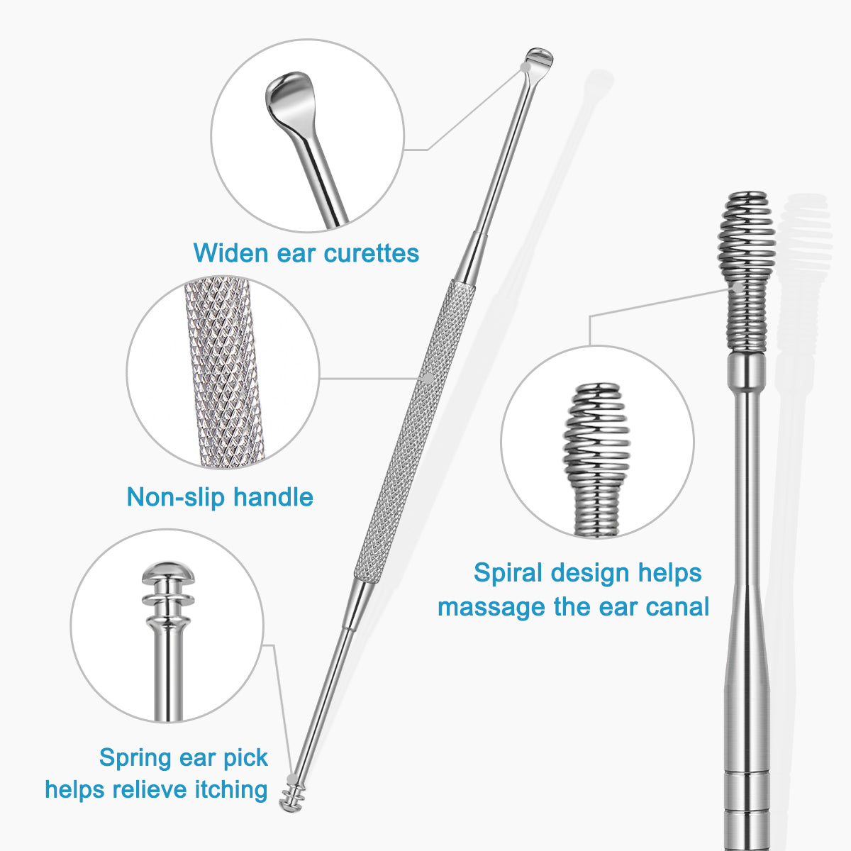 8-piece kit for earwax removal