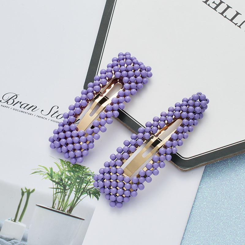 colorful pearl hairpin