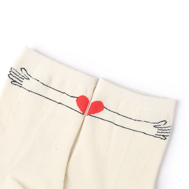New Home Socks, Childlike Illustration Socks, Cross-Border E-Commerce Supply