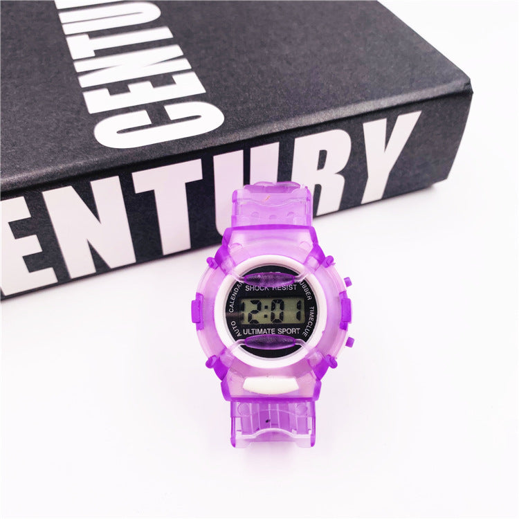 Children's jelly cartoon electronic watch multicolor