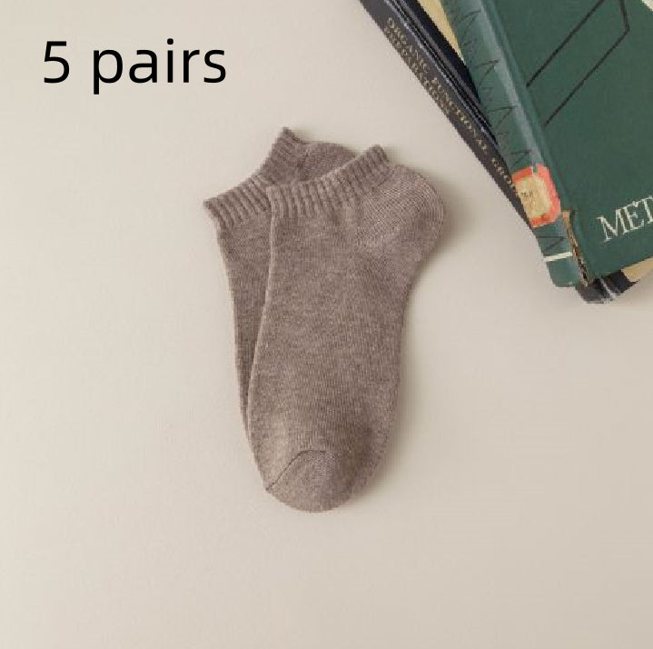 Fleece-lined Thickened Low-cut Socks For Warmth