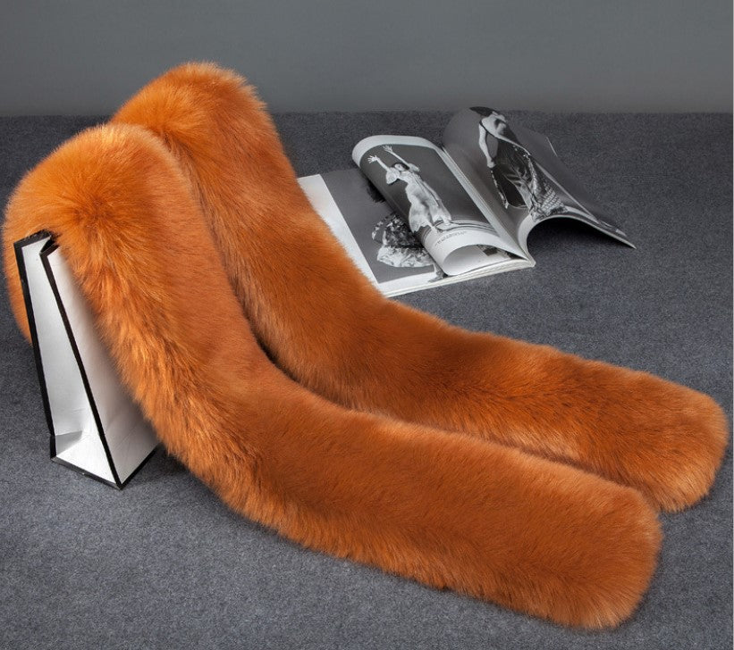 Fur long scarf