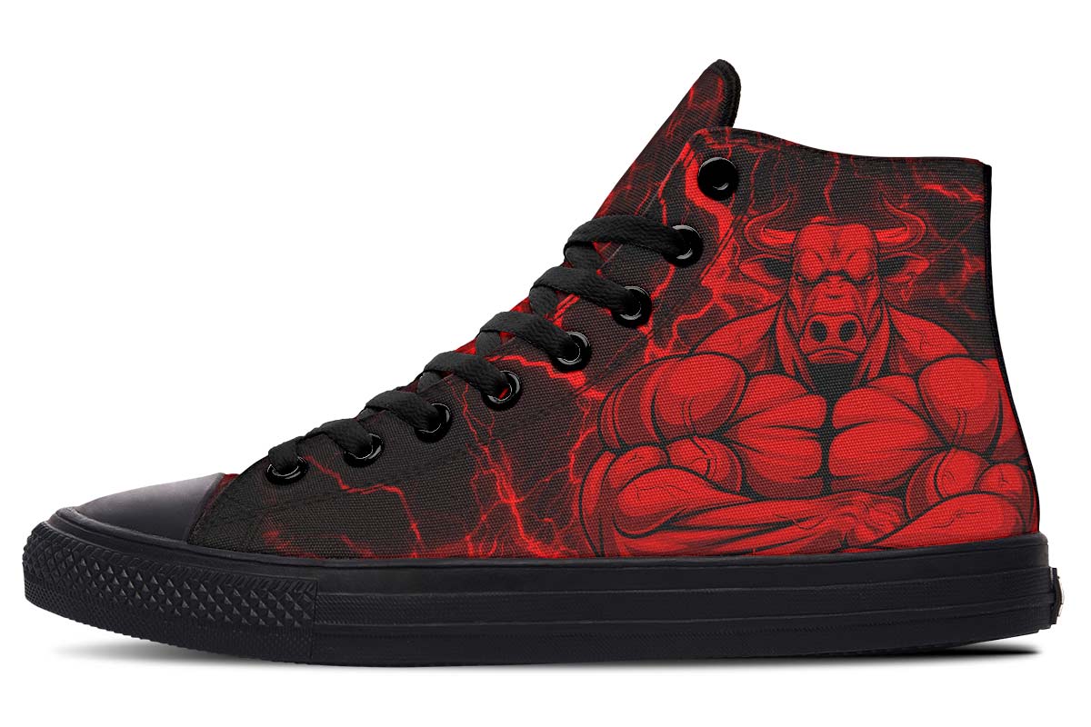 Men's And Women's Fashion Color Printing High-top Canvas Shoes